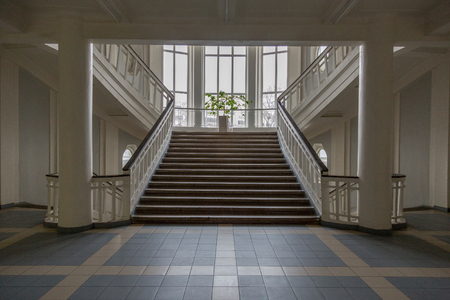 MOSCOW, RUSSIA - NOVEMBER 18, 2017: Staircase inside the building of the Moscow Architectural Instituteのeditorial素材