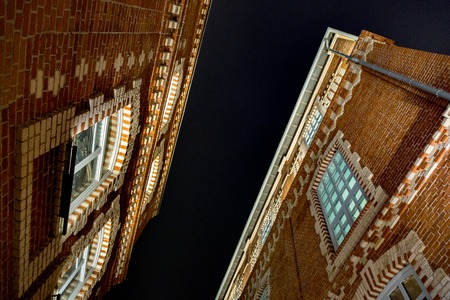 MOSCOW, RUSSIA - NOVEMBER 26, 2017: Brick facade of the historic confectionery factory Bolshevik. Founded in 1855のeditorial素材