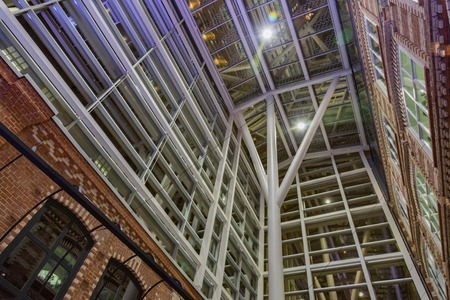 MOSCOW, RUSSIA - NOVEMBER 26, 2017: Brick interior of the historic confectionery factory Bolshevik. Founded in 1855のeditorial素材