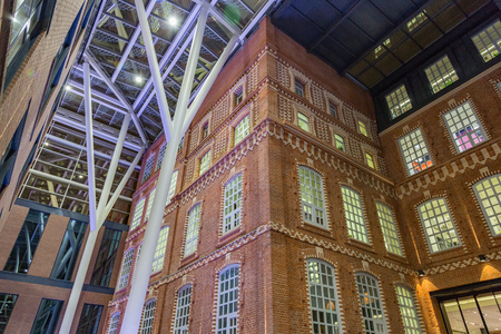 MOSCOW, RUSSIA - NOVEMBER 26, 2017: Brick interior of the historic confectionery factory Bolshevik. Founded in 1855のeditorial素材