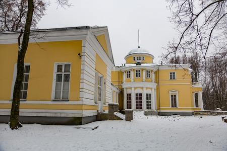 MOSCOW, RUSSIA - DECEMBER 9, 2017: The architecture of the historic Manor Bratsevo. Object of cultural heritage of Russiaのeditorial素材