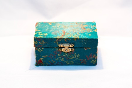 Small elegant retro casket for storing valuables and jewelryの写真素材