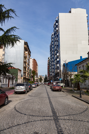 BATUMI, GEORGIA - MARCH 17, 2018: Architecture of the resort city of Batumi on a sunny dayのeditorial素材