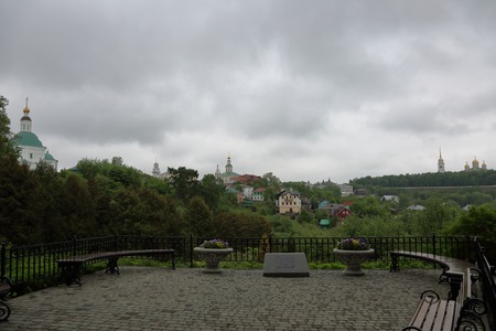 VLADIMIR, RUSSIA - MAY 18, 2018: View of an ancient Russian city founded in 1108. The capital of the Vladimir region. One of the tourist centers of the Golden Ring of Russiaのeditorial素材