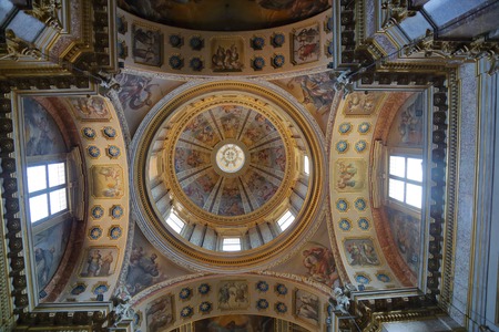 BOLOGNA, ITALY - JULY 20, 2018: Interior of the Basilica of San Domenico. Built in the 13th centuryのeditorial素材