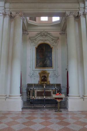 BOLOGNA, ITALY - JULY 20, 2018: Interior of the Basilica of San Domenico. Built in the 13th centuryのeditorial素材