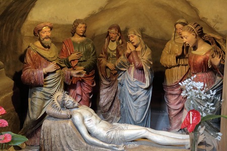 BOLOGNA, ITALY - JULY 20, 2018: Interior of the Basilica of San Petronio in Piazza Maggiore. The sixth largest church in Europe. The building was laid in 1390のeditorial素材