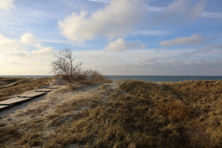 Waters of the Baltic Sea near the Curonian Spit, Russiaの写真素材