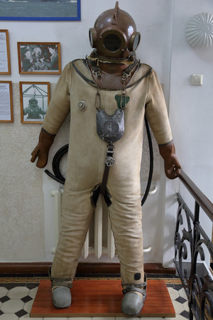 Baltiysk, Russia - February 23, 2019: Interior and exhibits of the Museum of the Navy Baltic Fleetのeditorial素材