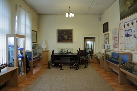 Baltiysk, Russia - February 23, 2019: Interior and exhibits of the Museum of the Navy Baltic Fleetのeditorial素材