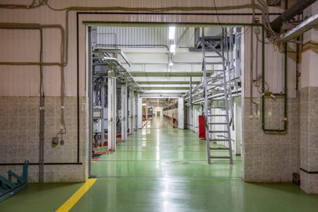 Moscow, Russia - January 29, 2020: Inside the Mitino electric depot for the maintenance and repair...