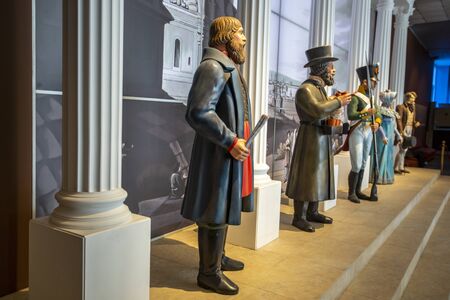 Moscow, Russia - February 05, 2020: Part of the exposition of the Museum-panorama Battle of Borodinoのeditorial素材