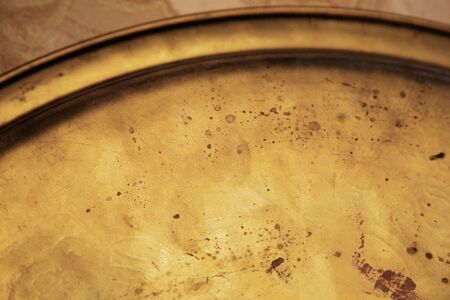 Textured surface of an old dirty copper plateの写真素材