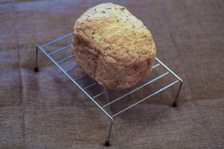 Homemade freshly baked hot bread with a delicious crisp