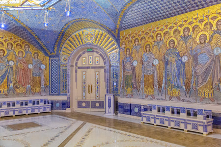 Kubinka, Russia - July 26, 2020: Interior of the Main Temple of the Armed Forces of the Russian...