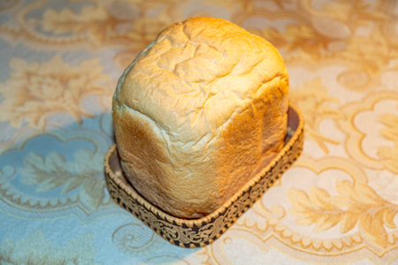 Homemade freshly baked hot bread with a delicious crisp