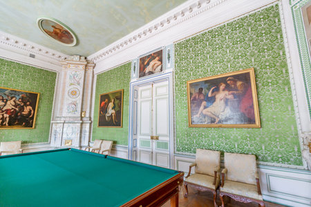 Moscow, Russia - August 8, 2020: Interior of the architectural ensemble of the historical museum-estate Kuskovoのeditorial素材