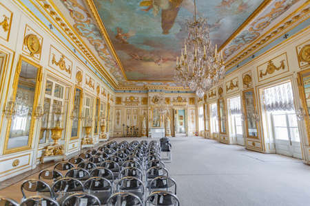 Moscow, Russia - August 8, 2020: Interior of the architectural ensemble of the historical museum-estate Kuskovoのeditorial素材