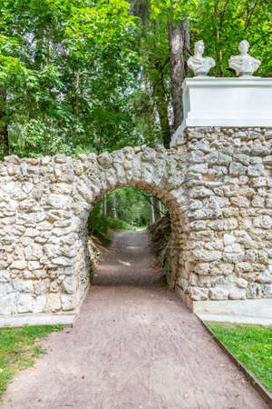 Krasnogorsk, Russia - August 23, 2020: Part of the architectural ensemble of the historical museum-estate Arkhangelskoye. Fine example of the 18th century architecture and park landscapingのeditorial素材
