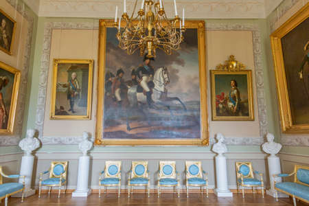 Krasnogorsk, Russia - August 23, 2020: Interior of the architectural ensemble of the historical museum-estate Arkhangelskoyeのeditorial素材