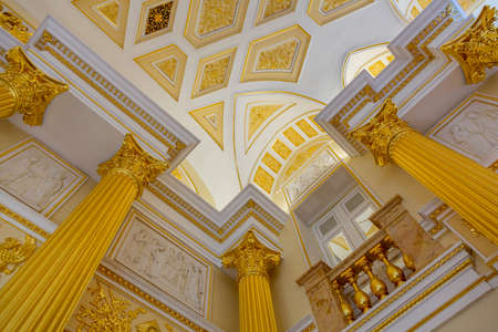 Moscow, Russia - September 5, 2020: Interior of the architectural ensemble of the historical museum-estate Tsaritsynoのeditorial素材