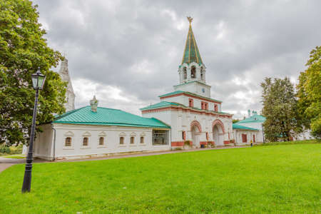 Moscow, Russia - September 19, 2020: Part of the architectural ensemble of the historical museum-estate Kolomenskoe. Fine example of the 17th century architecture and park landscapingのeditorial素材