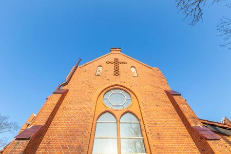 Zelenogradsk, Russia - January 17, 2021: Exterior of the Transfiguration Cathedral. Built in 1897のeditorial素材