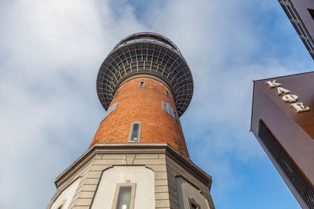 Zelenogradsk, Russia - January 16, 2021: Brick 40-meter water tower. The symbol of the city. Built in 1904のeditorial素材