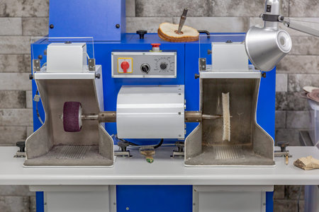 Equipment for turning and cutting raw amber for the production of jewelry and souvenirs