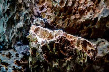 Original textured surface of a natural coarse stoneの写真素材
