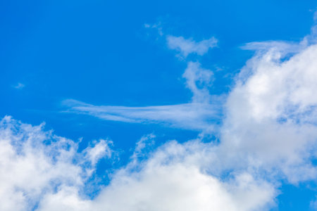Picturesque textured clouds in the sky at the daytime