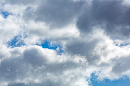 Picturesque textured clouds in the sky at the daytime