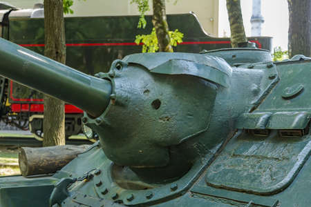 Krasnogorsk district, Moscow region, Russia - July 11, 2021: Rare retro tank. Vadim Zadorozhny Vehicle Museum. One of the largest private antique vehicle museums in Europeのeditorial素材