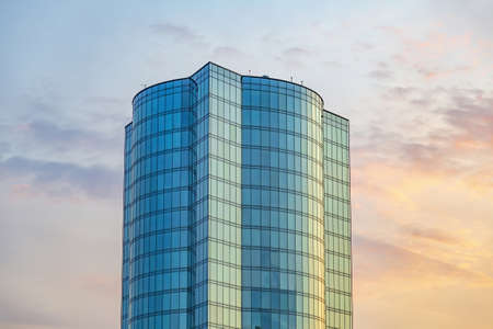 Moscow region - September 12, 2021: Modern high-rise residential building in the vicinity of the capital cityのeditorial素材