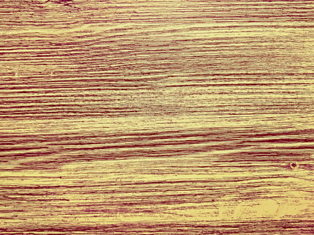 Textured wood table surface with abstract patterns, lines and rough edgesの写真素材