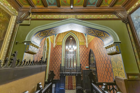 Moscow, Russia - December 3, 2021: State Central Theater Museum named after AA Bakhrushin. Founded in 1894. Showroom interiorのeditorial素材