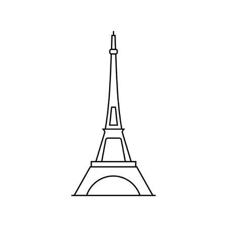 Eiffel tower icon in Parisのイラスト素材