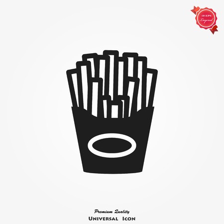 French fries icon vector, illustration for design.のイラスト素材
