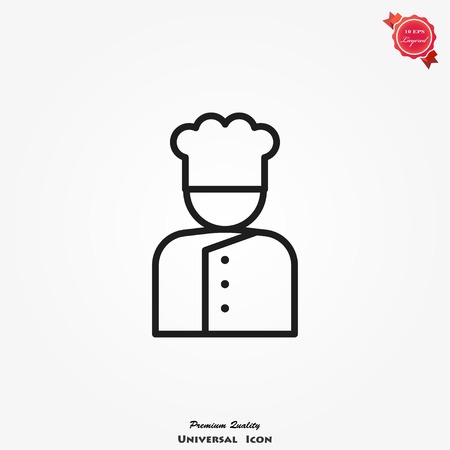 Chef icon vector. Kitchen simple sign symbol.のイラスト素材
