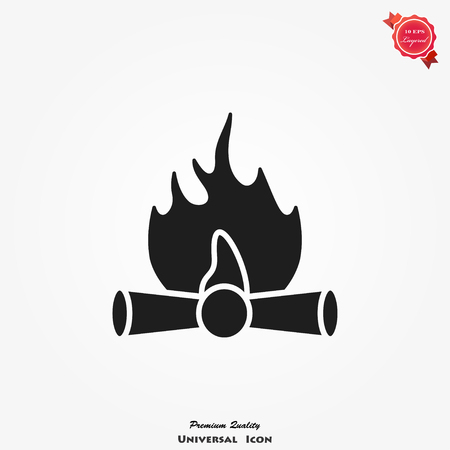 Fire icon isolated on background, burn concept for web mobile app designのイラスト素材