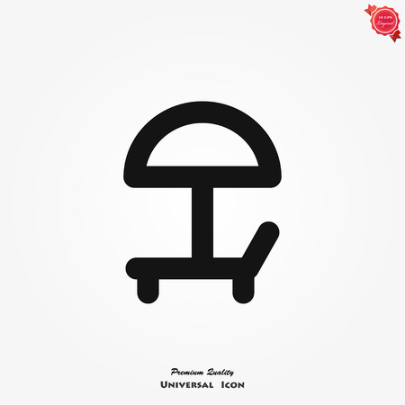 Chaise longue icon vector on white background. Element of simple icon for websites, web design, mobile app, info graphics.のイラスト素材