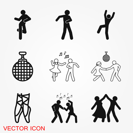 Dancing vector icon. Illustration on background sport dancingのイラスト素材