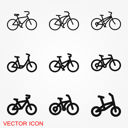 Bicycle icon vector, flat element for illustration on background.のイラスト素材