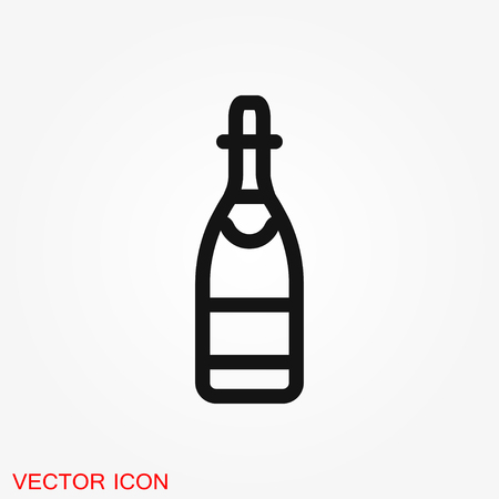 Glass of champagne icon, celebration concept icon on white backgroundのイラスト素材
