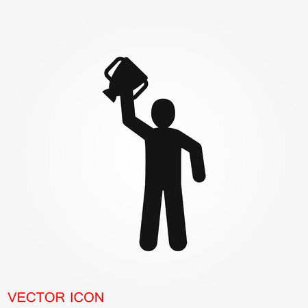 Champion vector icon, flat design for web or mobile appのイラスト素材