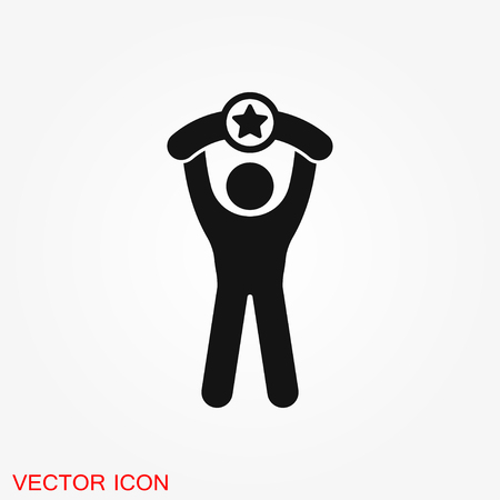 Champion vector icon, flat design for web or mobile appのイラスト素材