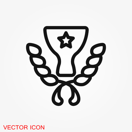 Champion vector icon, flat design for web or mobile appのイラスト素材