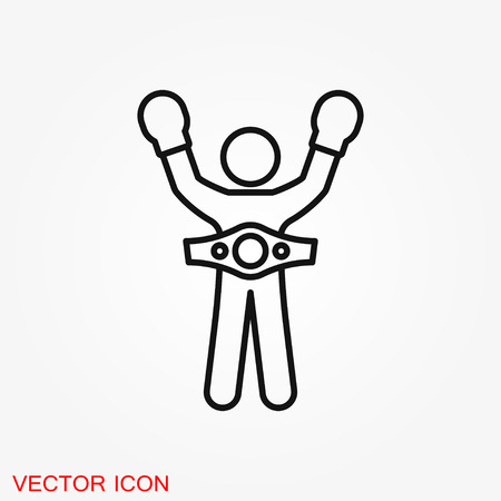 Champion vector icon, flat design for web or mobile appのイラスト素材