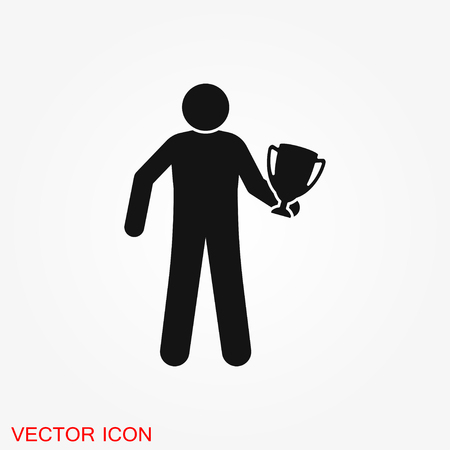 Champion vector icon, flat design for web or mobile appのイラスト素材