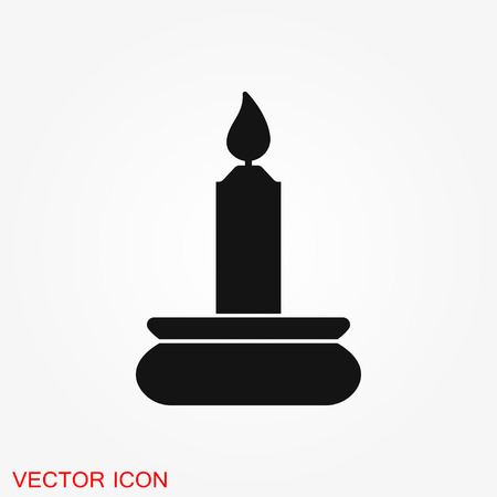 Candle line icon. Candles, holder, flame. Light conceptのイラスト素材